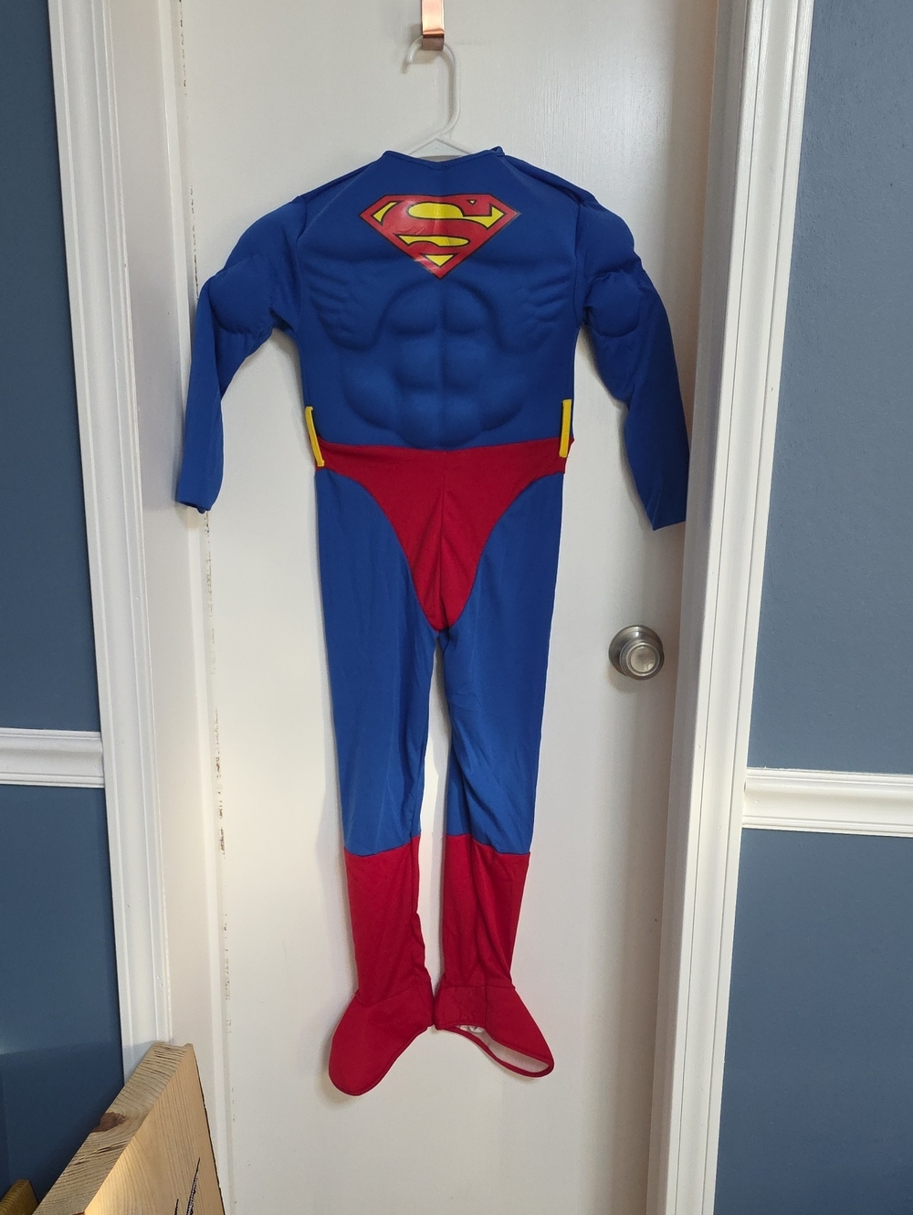 DC Blue and Red Muscled Superman Kids Costume